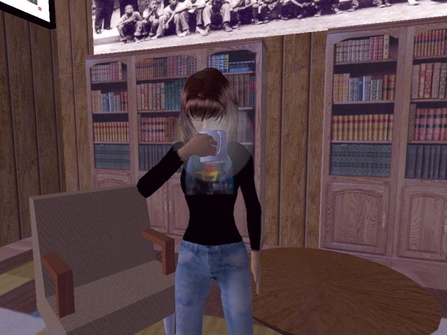 Drinking coffee at a jazz joint Drinking coffee at a jazz joint